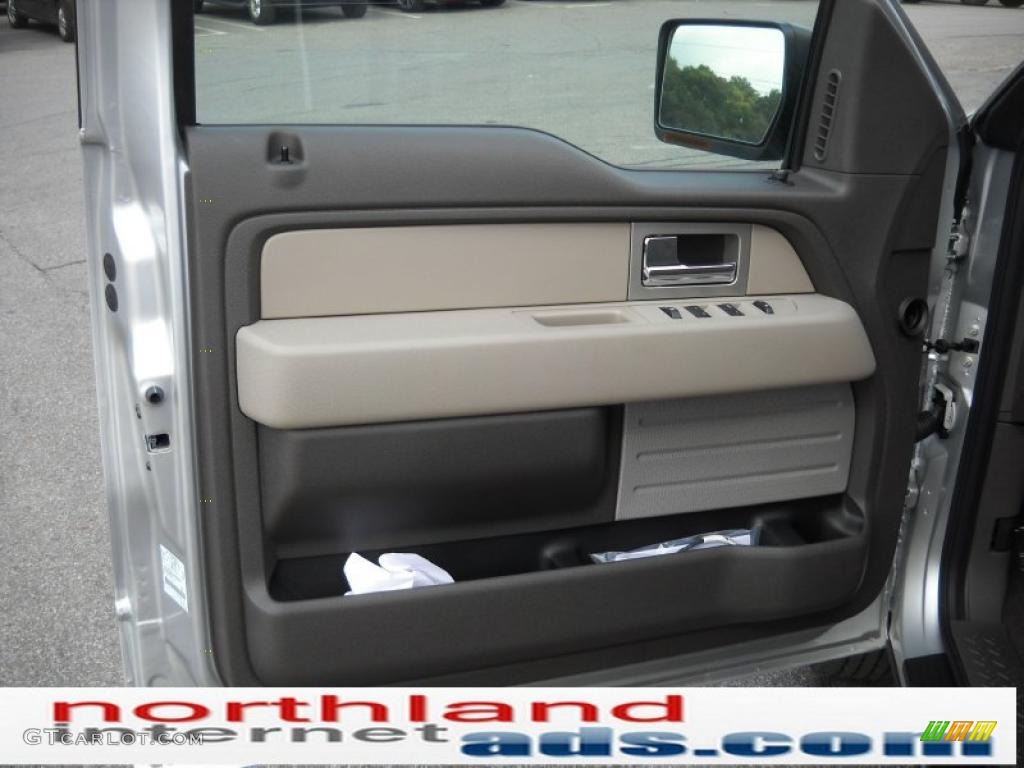 2010 F150 XLT SuperCab 4x4 - Ingot Silver Metallic / Medium Stone photo #9