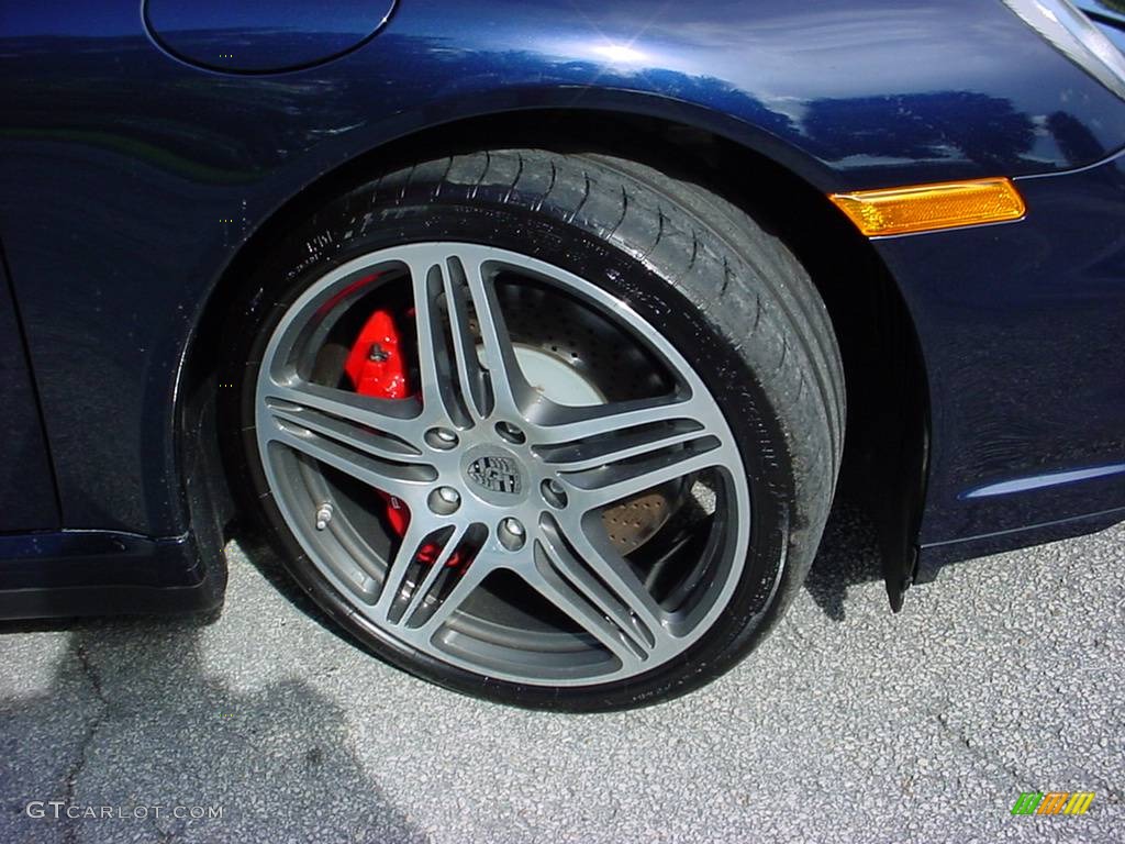 2008 911 Turbo Coupe - Midnight Blue Metallic / Sand Beige photo #14