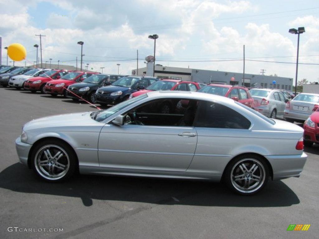 2001 3 Series 330i Coupe - Titanium Silver Metallic / Black photo #5