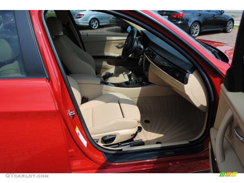 2007 3 Series 328i Sedan - Crimson Red / Beige photo #9
