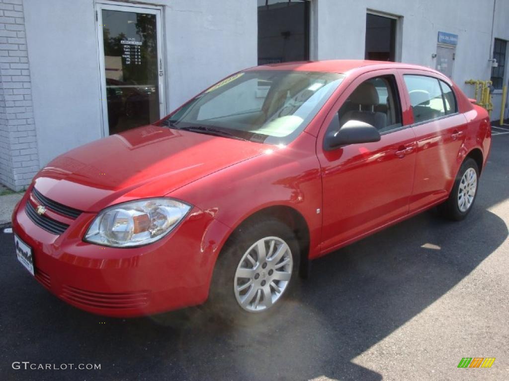 2009 Cobalt LS XFE Sedan - Victory Red / Gray photo #1