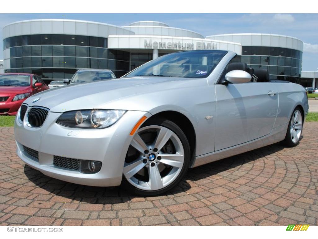 2009 3 Series 335i Convertible - Titanium Silver Metallic / Black photo #1