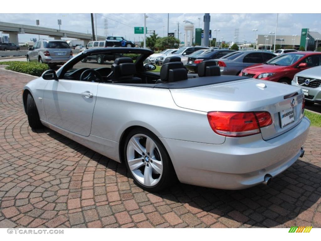 2009 3 Series 335i Convertible - Titanium Silver Metallic / Black photo #3