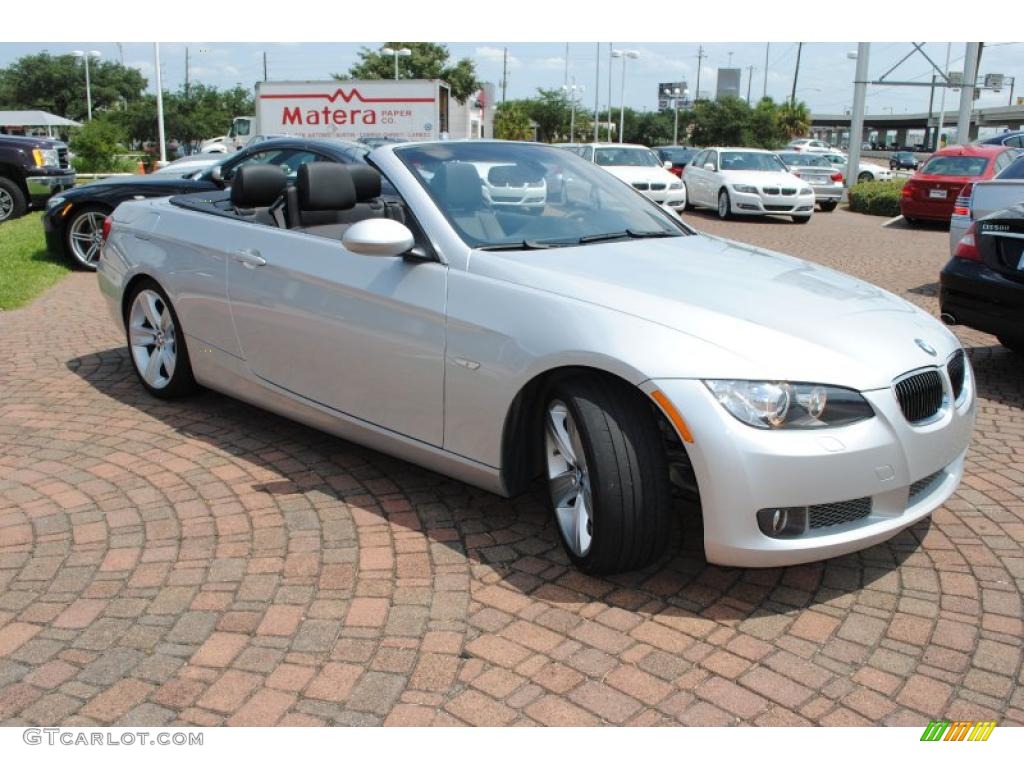 2009 3 Series 335i Convertible - Titanium Silver Metallic / Black photo #7