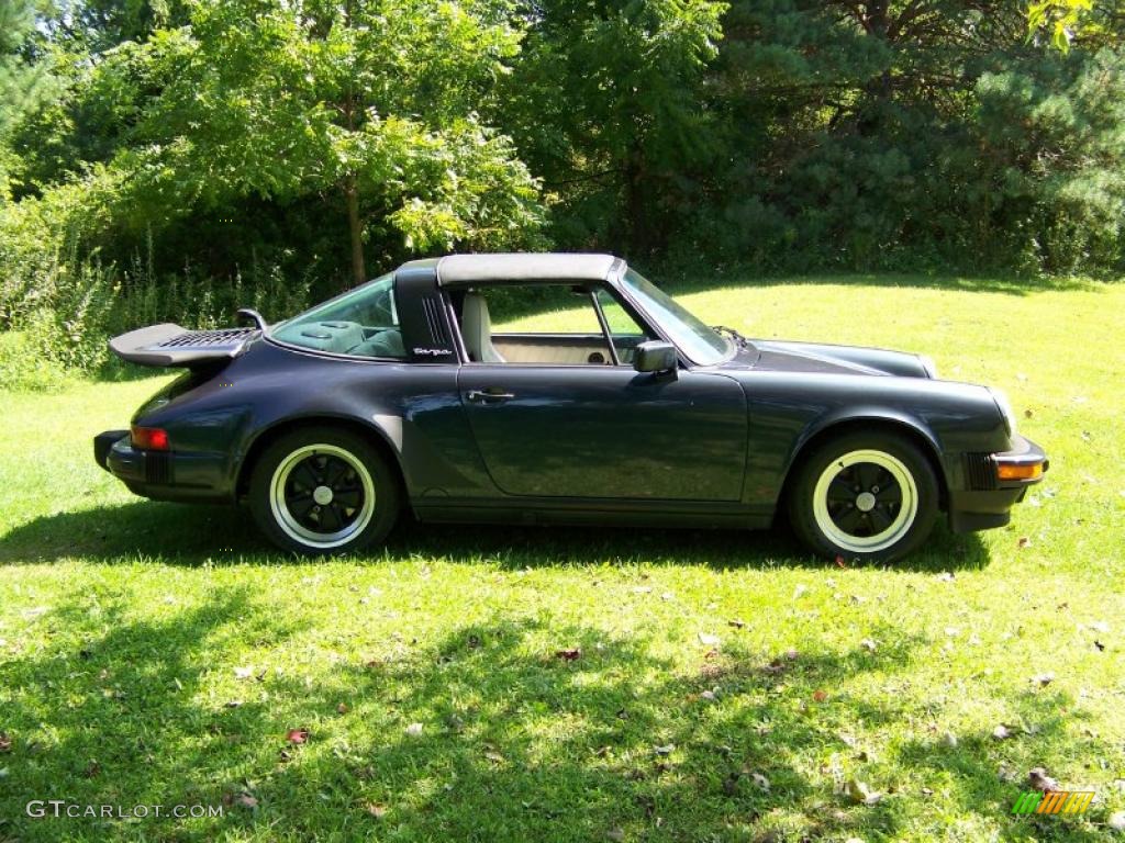 Dark Blue Grey Metallic 1987 Porsche 911 Targa Exterior Photo #35389870