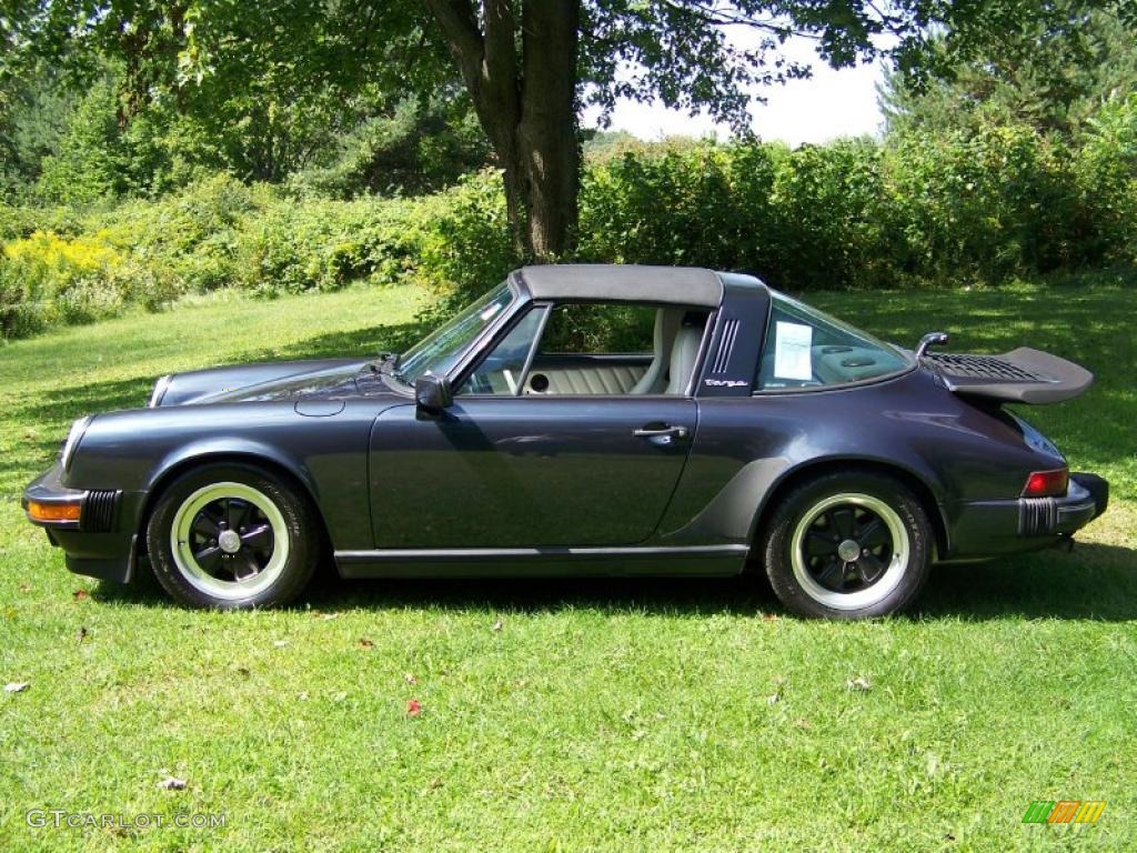 Dark Blue Grey Metallic 1987 Porsche 911 Targa Exterior Photo #35389934