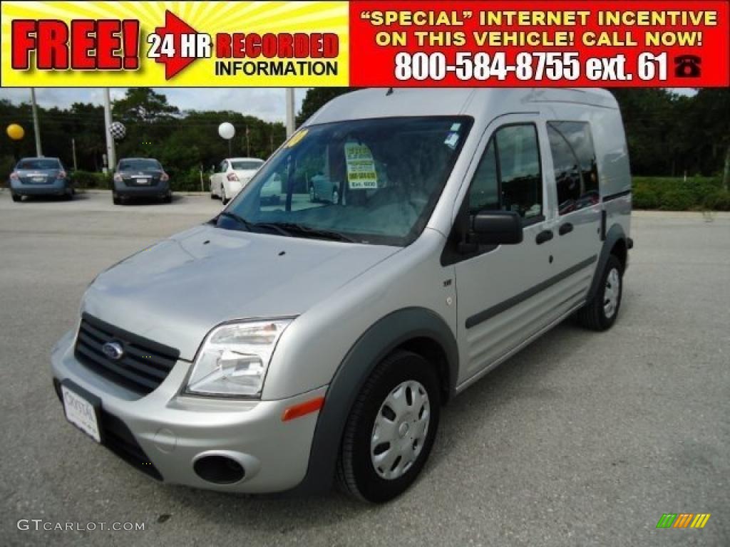2010 Transit Connect XLT Passenger Wagon - Silver Metallic / Dark Gray photo #1