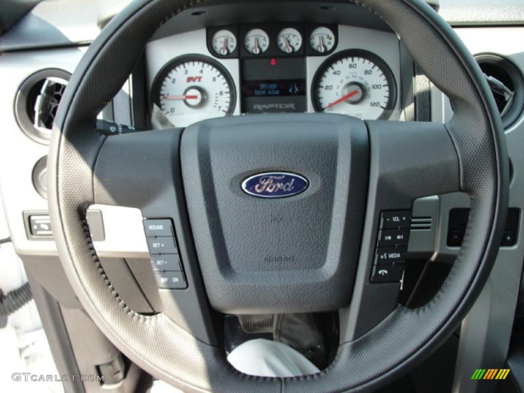 2010 F150 SVT Raptor SuperCab 4x4 - Oxford White / Raptor Black photo #48