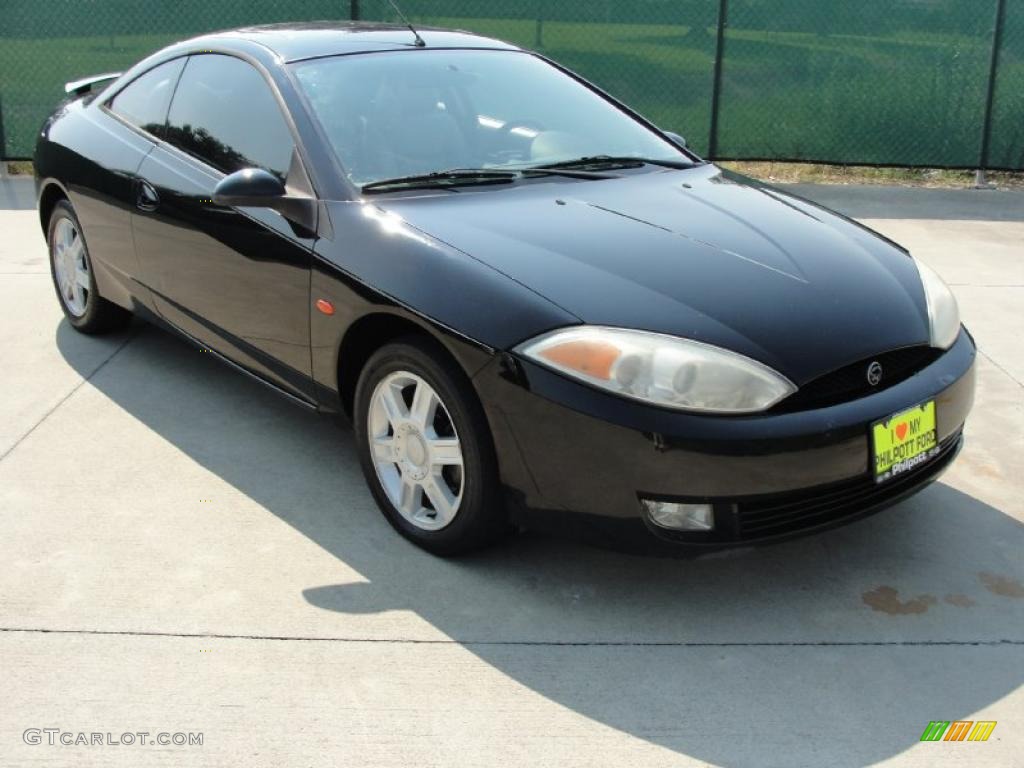2001 Cougar V6 - Black / Medium Graphite photo #1