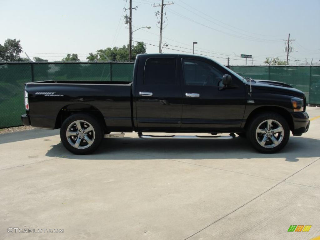 2006 Ram 1500 Night Runner Quad Cab - Black / Medium Slate Gray photo #2