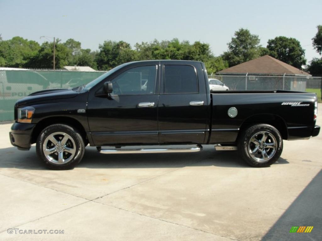 2006 Ram 1500 Night Runner Quad Cab - Black / Medium Slate Gray photo #6