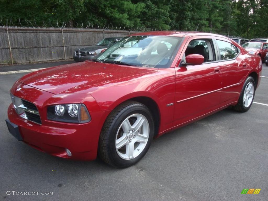 2008 Charger R/T - Inferno Red Crystal Pearl / Dark Slate Gray photo #1