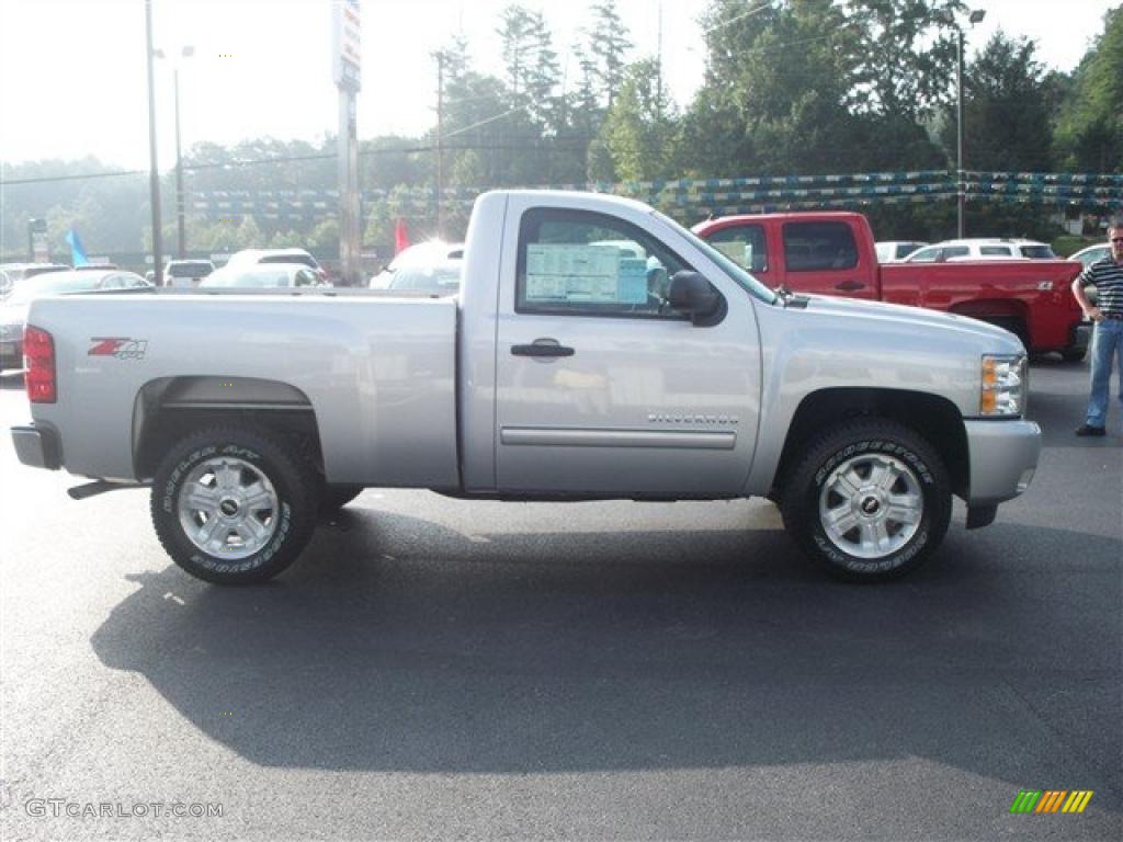 2011 Silverado 1500 LT Regular Cab 4x4 - Sheer Silver Metallic / Ebony photo #5