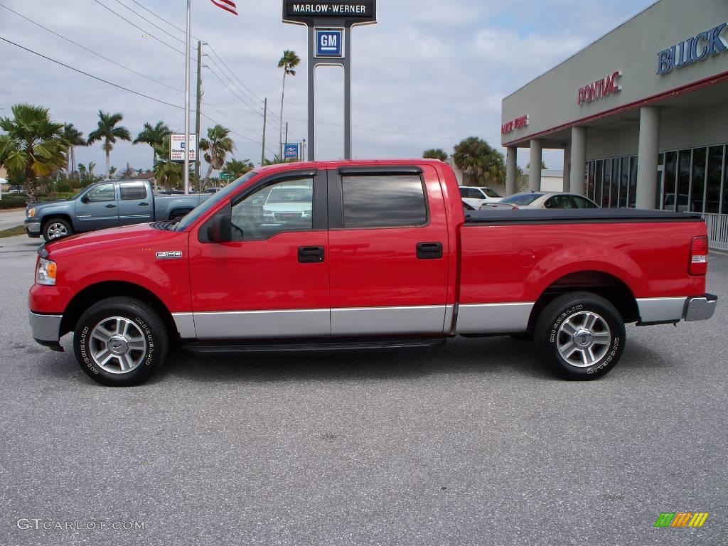 2006 F150 XLT SuperCrew - Bright Red / Medium/Dark Flint photo #8