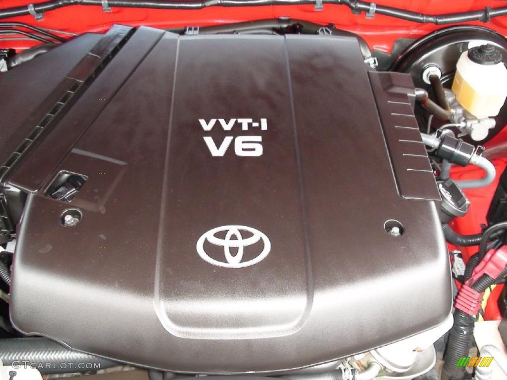 2006 Tacoma V6 PreRunner Double Cab - Radiant Red / Graphite Gray photo #34