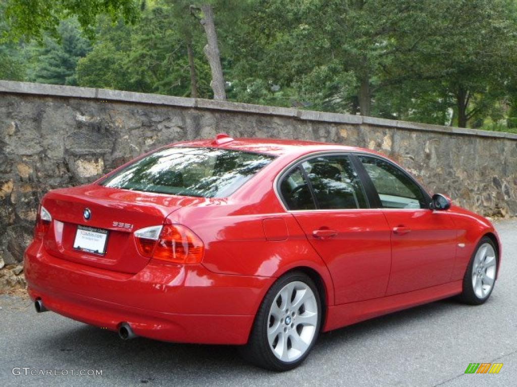 2007 3 Series 335i Sedan - Crimson Red / Black photo #3