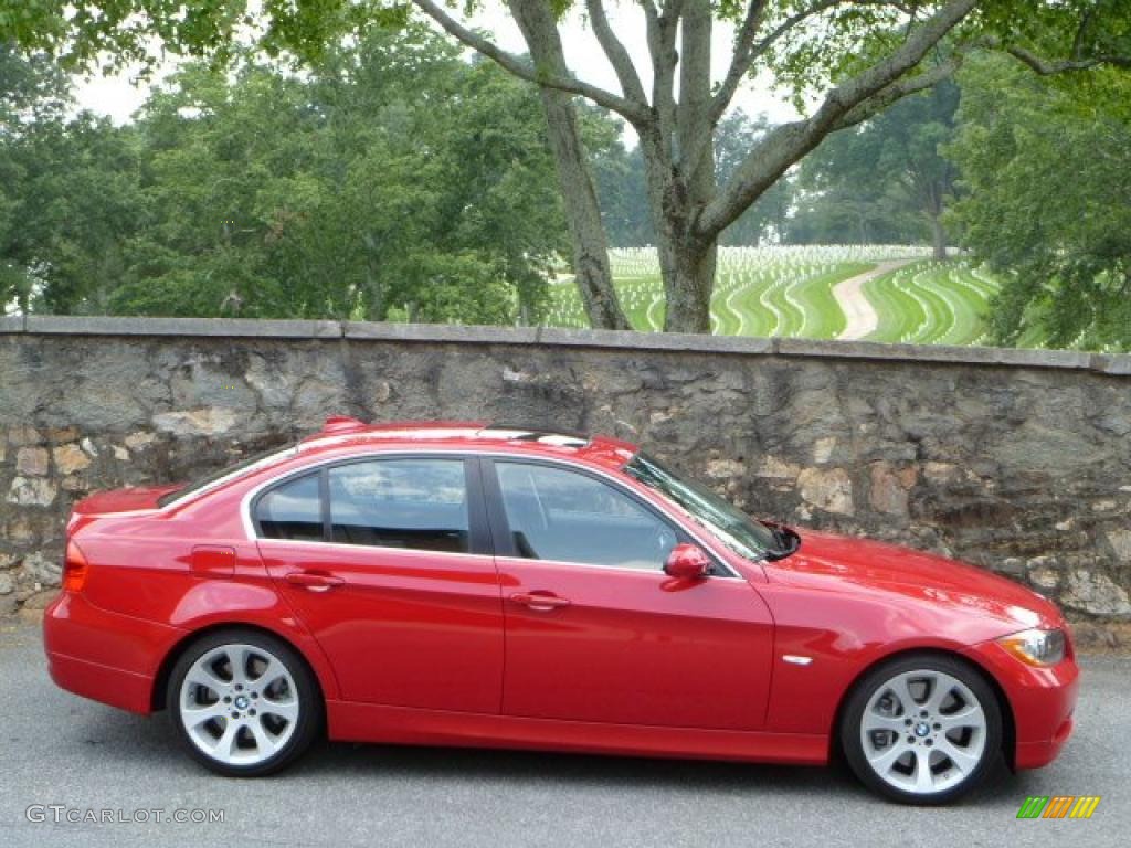 2007 3 Series 335i Sedan - Crimson Red / Black photo #5