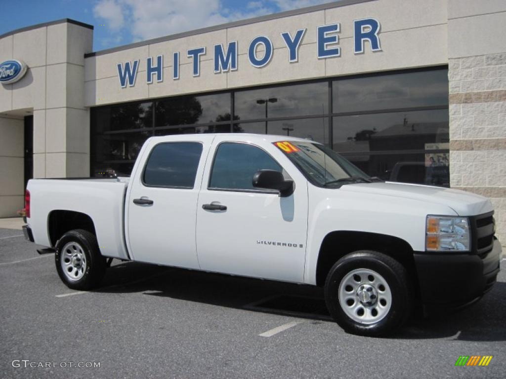 2007 Silverado 1500 Crew Cab - Summit White / Dark Titanium Gray photo #1