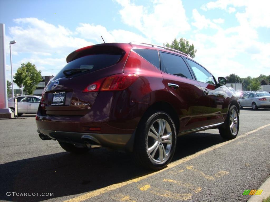 2009 Murano LE AWD - Merlot Metallic / Beige photo #5