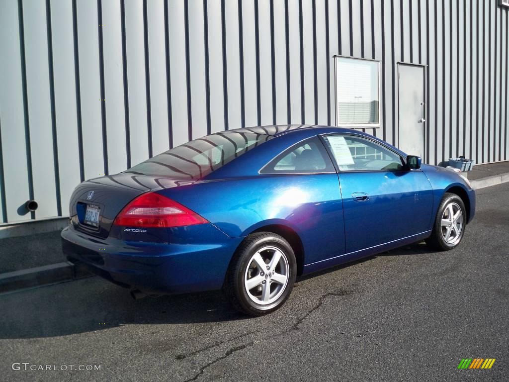 2003 Accord EX Coupe - Sapphire Blue Pearl / Black photo #4