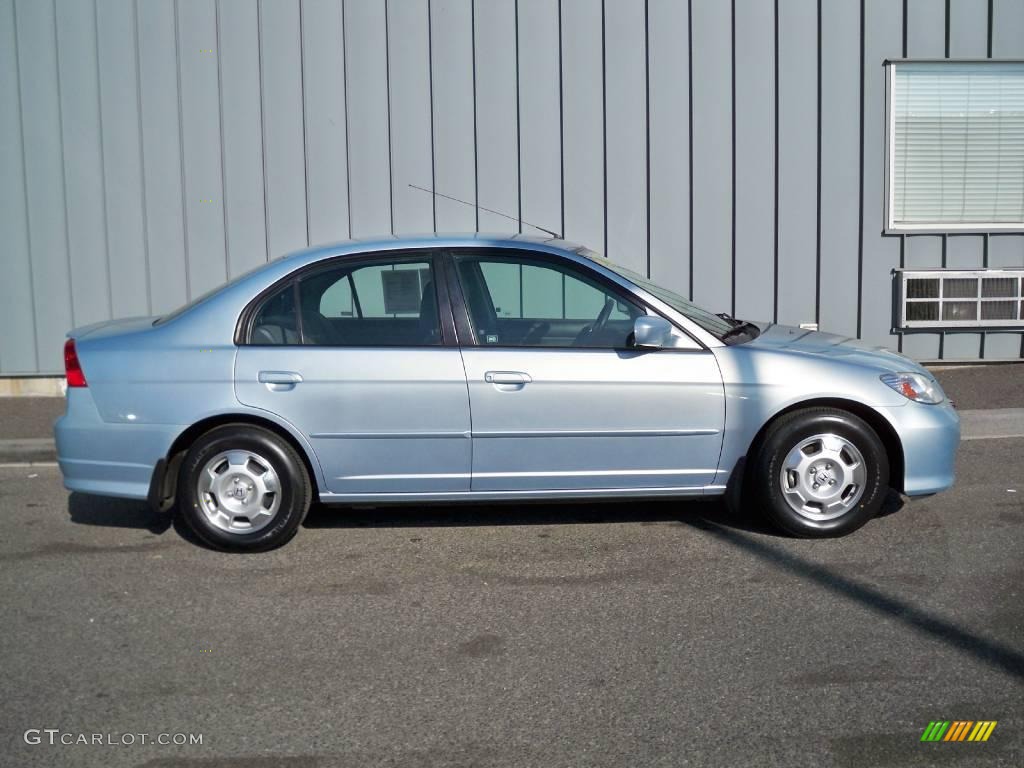 2005 Civic Hybrid Sedan - Opal Silver Blue Metallic / Gray photo #2