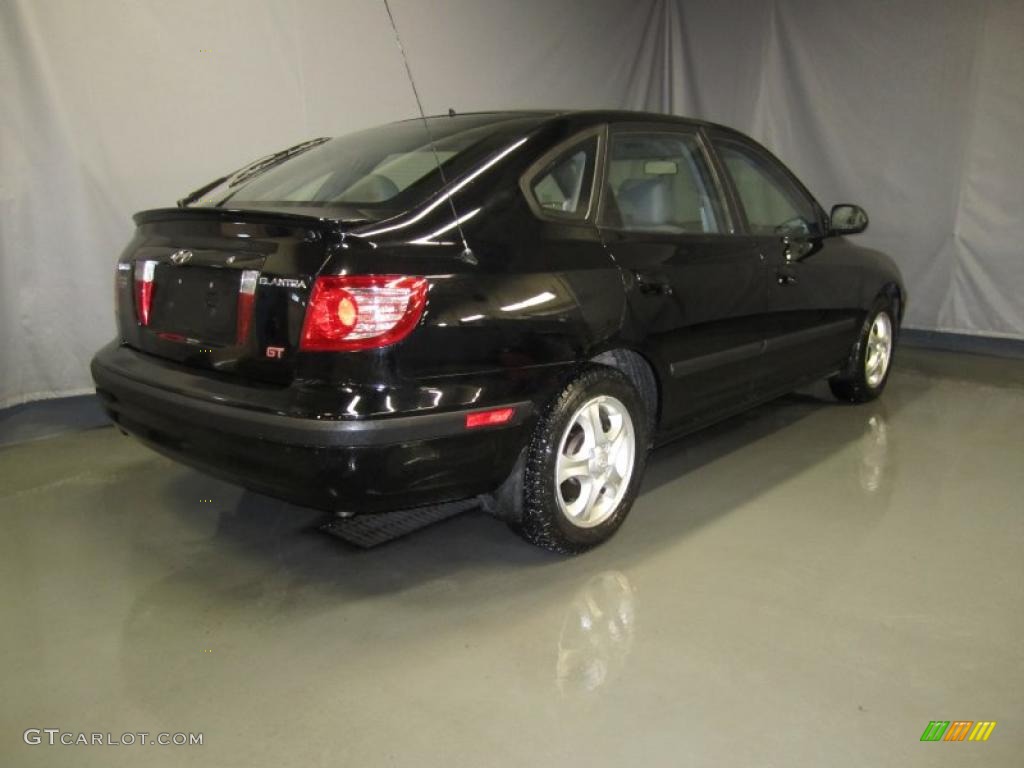 2006 Elantra GT Hatchback - Ebony Black / Gray photo #3