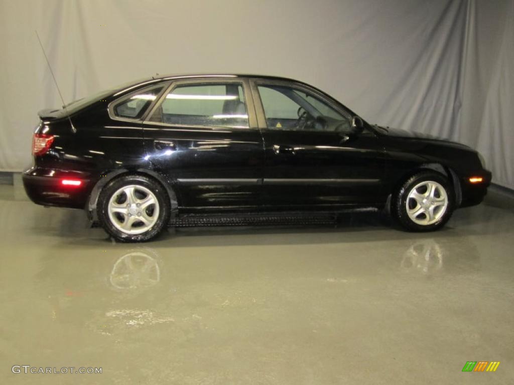 2006 Elantra GT Hatchback - Ebony Black / Gray photo #4