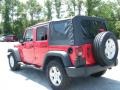 2008 Flame Red Jeep Wrangler Unlimited X  photo #3