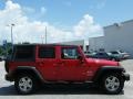 2008 Flame Red Jeep Wrangler Unlimited X  photo #6