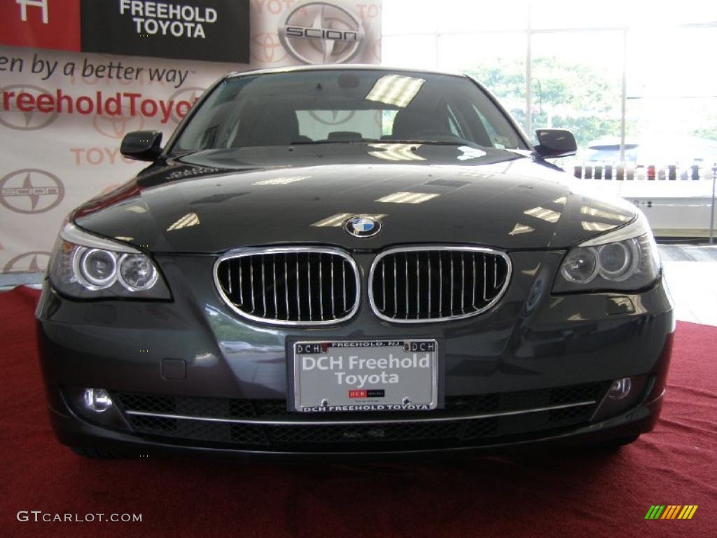 2008 5 Series 528xi Sedan - Platinum Grey Metallic / Black photo #2