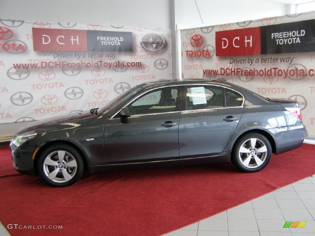 2008 5 Series 528xi Sedan - Platinum Grey Metallic / Black photo #4