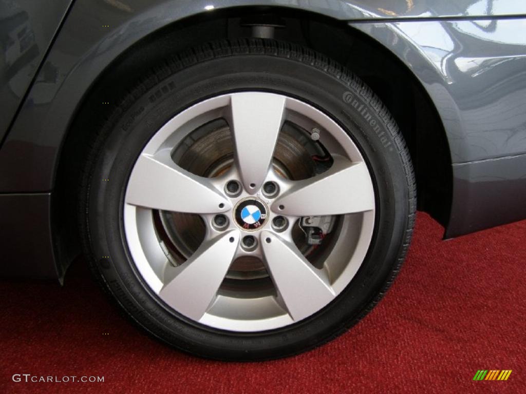 2008 5 Series 528xi Sedan - Platinum Grey Metallic / Black photo #5