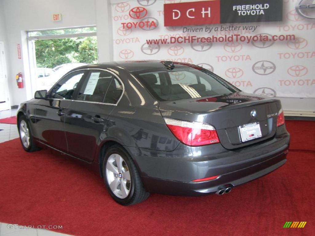 2008 5 Series 528xi Sedan - Platinum Grey Metallic / Black photo #6
