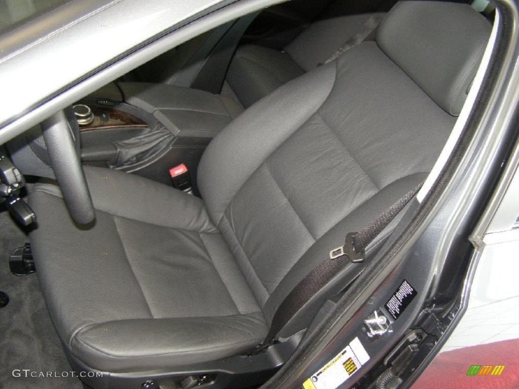2008 5 Series 528xi Sedan - Platinum Grey Metallic / Black photo #17