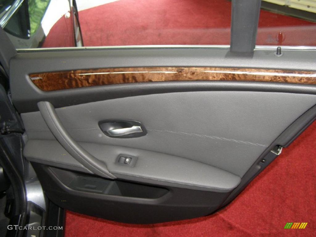 2008 5 Series 528xi Sedan - Platinum Grey Metallic / Black photo #31