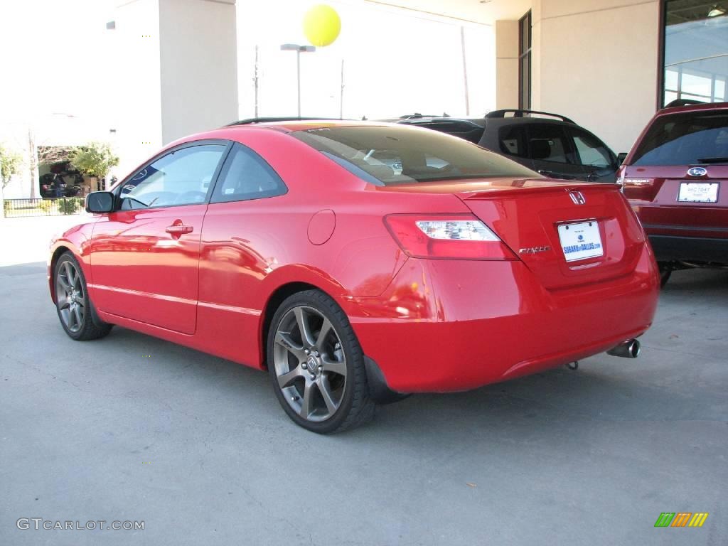 2007 Civic EX Coupe - Rallye Red / Black photo #5