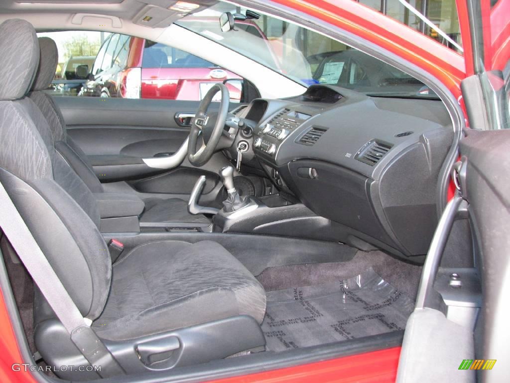2007 Civic EX Coupe - Rallye Red / Black photo #10
