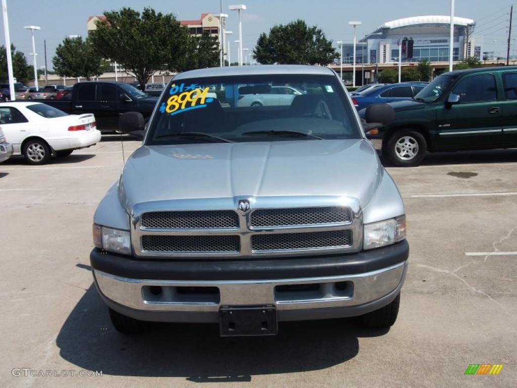 2001 Ram 1500 SLT Club Cab - Bright Silver Metallic / Agate photo #2