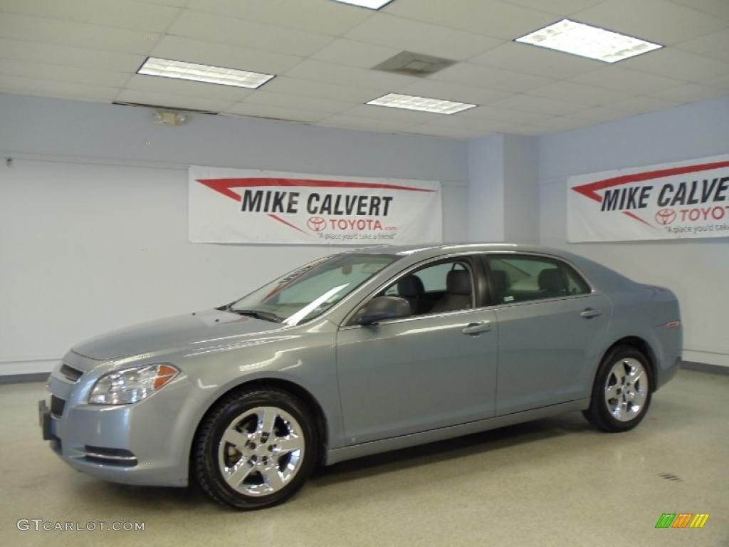 2009 Malibu LS Sedan - Golden Pewter Metallic / Titanium photo #3