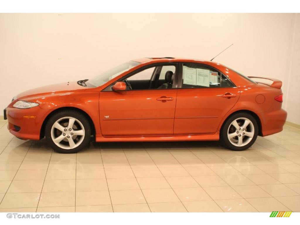 2004 MAZDA6 s Sport Sedan - Blazing Copper Metallic / Black photo #4