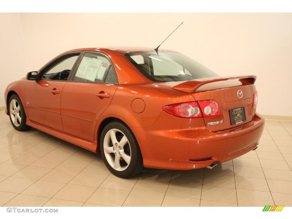 2004 MAZDA6 s Sport Sedan - Blazing Copper Metallic / Black photo #5
