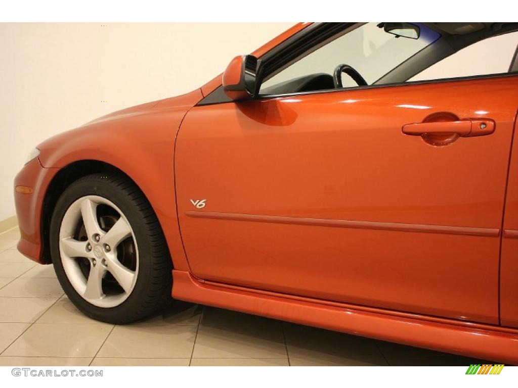2004 MAZDA6 s Sport Sedan - Blazing Copper Metallic / Black photo #25