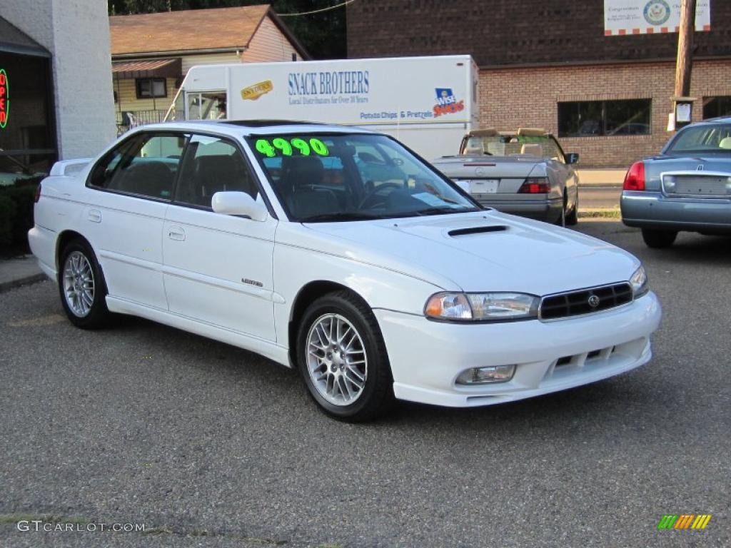 1998 Legacy GT Limited Sedan - Glacier White / Black photo #1