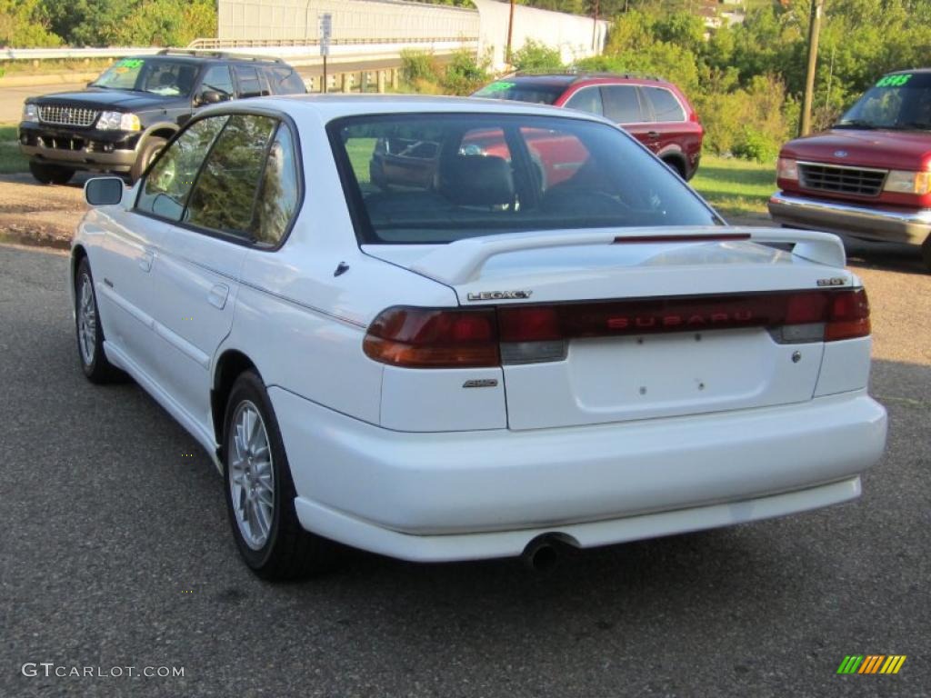 1998 Legacy GT Limited Sedan - Glacier White / Black photo #6