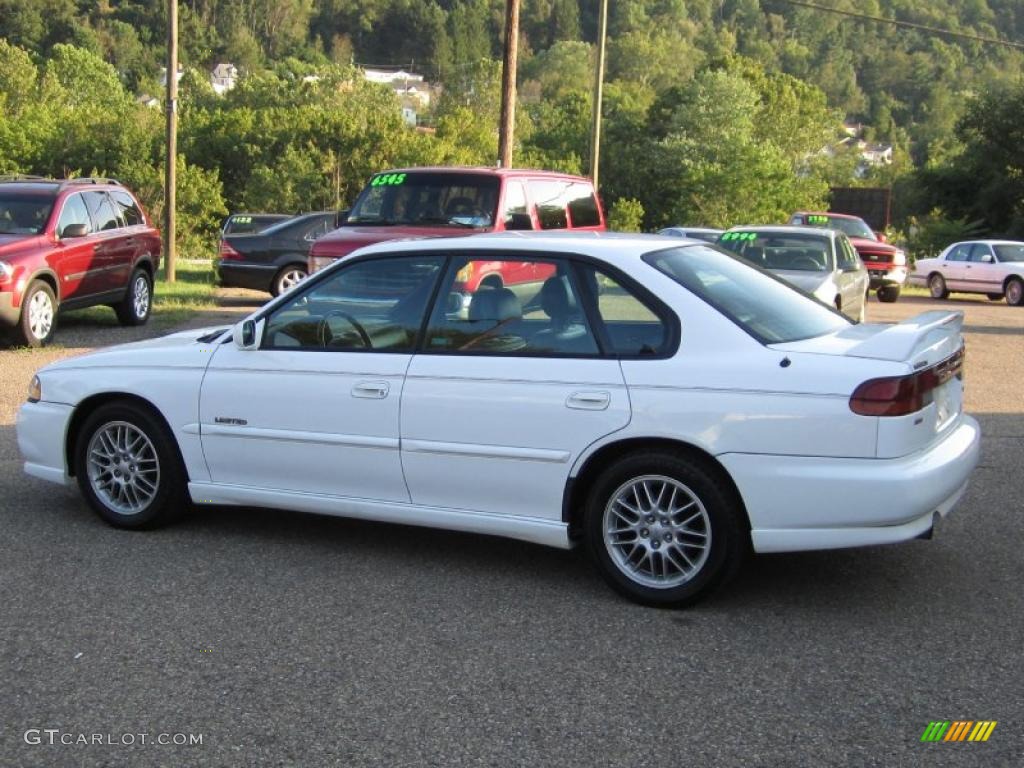 1998 Legacy GT Limited Sedan - Glacier White / Black photo #7