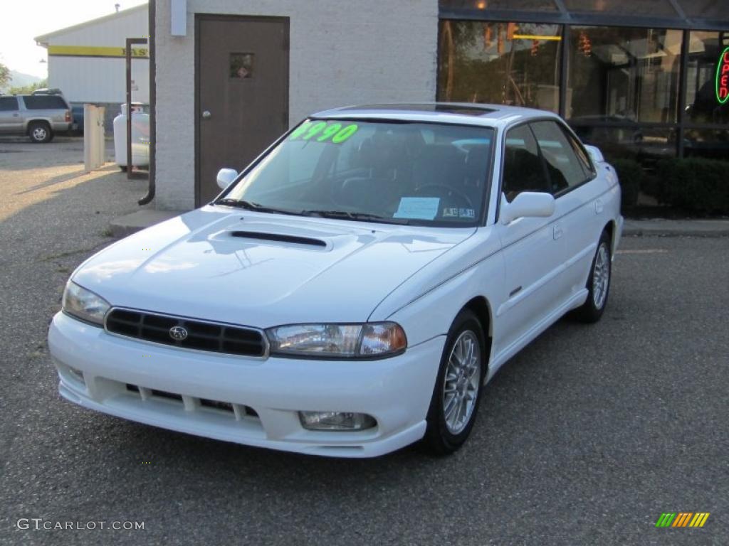 1998 Legacy GT Limited Sedan - Glacier White / Black photo #9