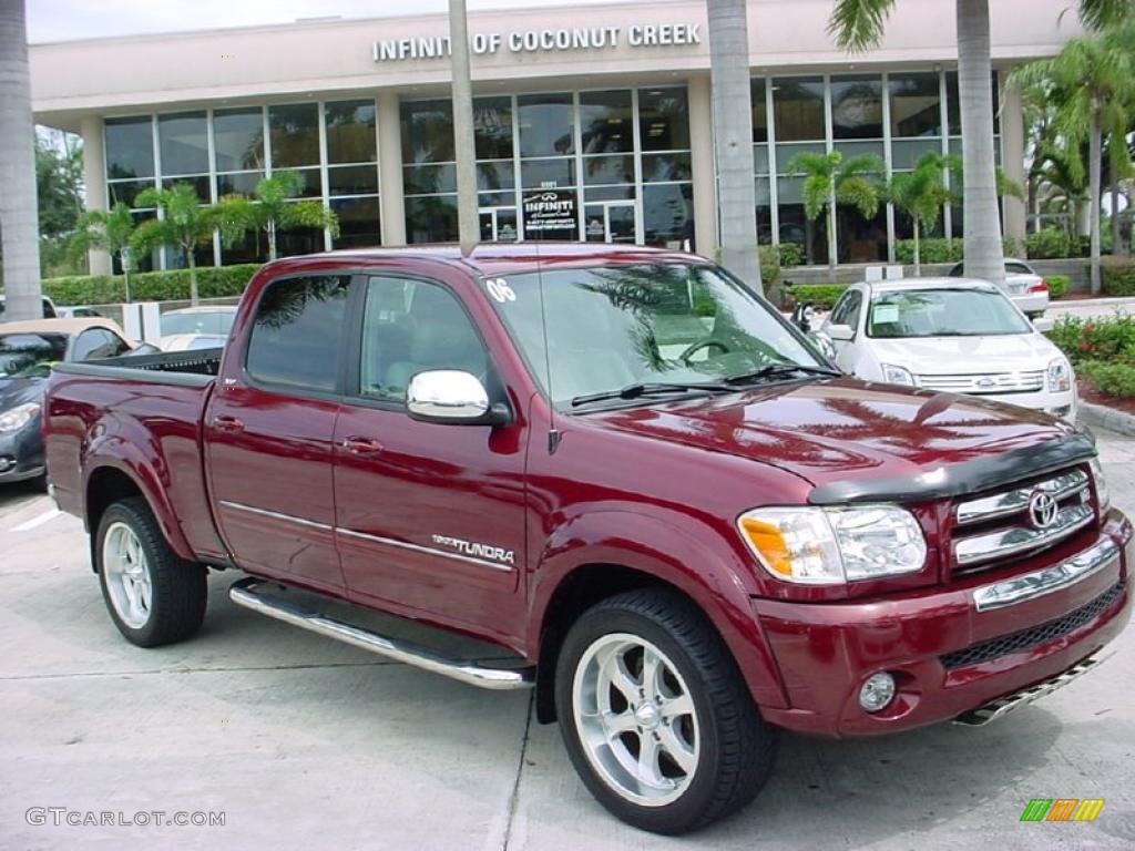 2006 Tundra SR5 Double Cab - Salsa Red Pearl / Light Charcoal photo #1