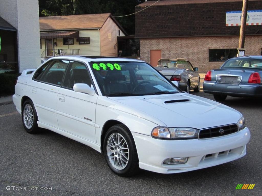 1998 Legacy GT Limited Sedan - Glacier White / Black photo #12