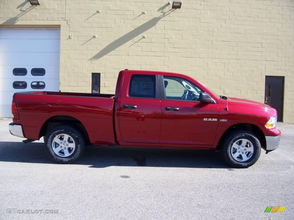 2009 Ram 1500 SLT Quad Cab 4x4 - Inferno Red Crystal Pearl / Dark Slate Gray photo #6