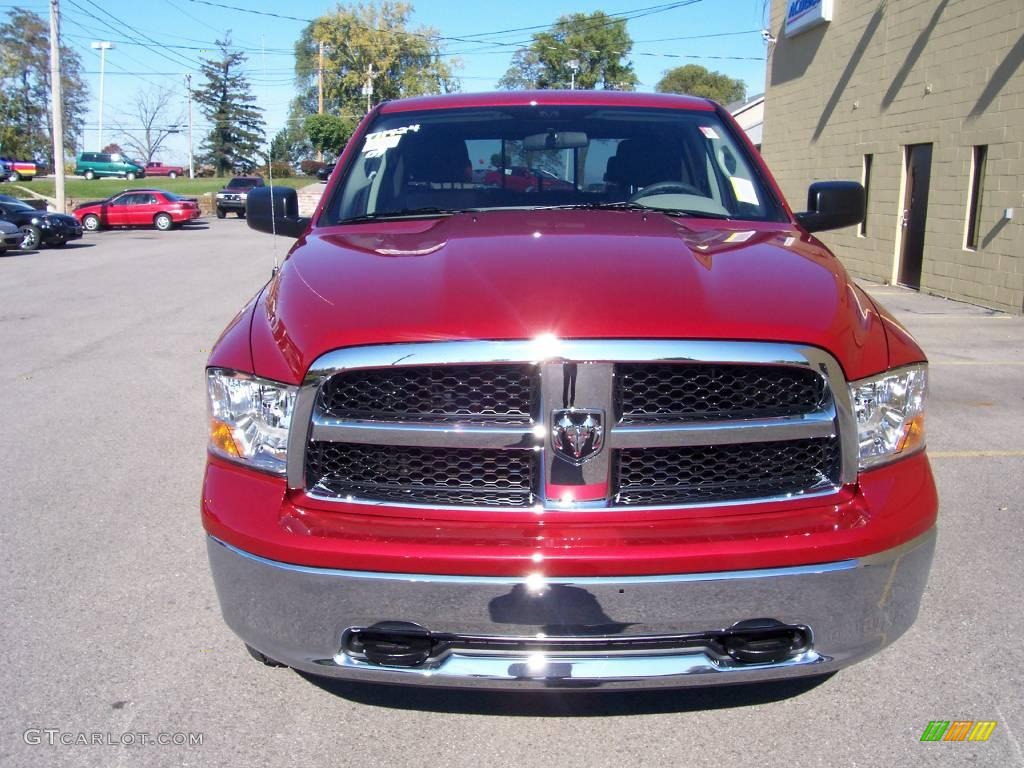 2009 Ram 1500 SLT Quad Cab 4x4 - Inferno Red Crystal Pearl / Dark Slate Gray photo #8